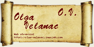 Olga Velanac vizit kartica